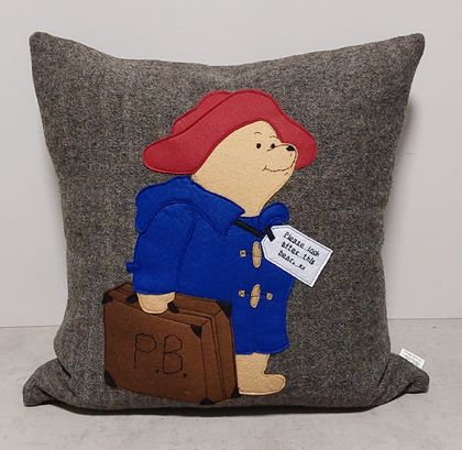 Recycled Wool Cushions - Paddington Bear
